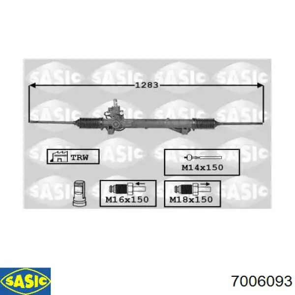 7006093 Sasic Рейковий рульовий механізм