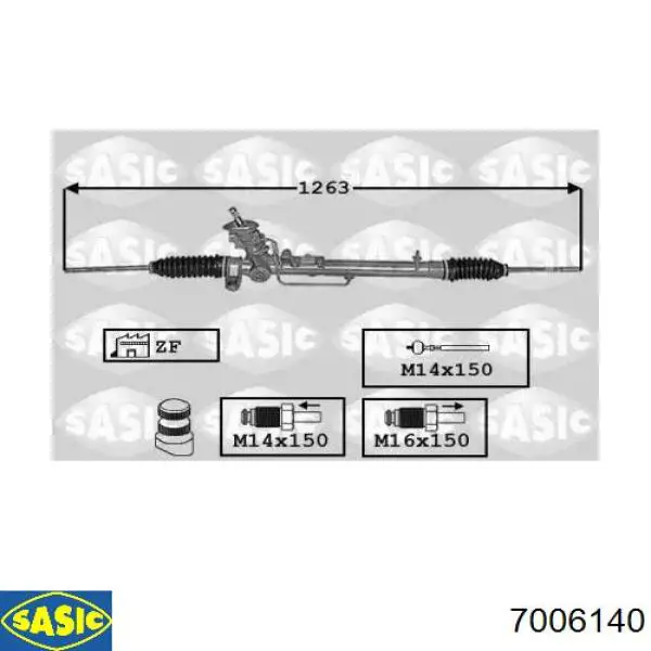Рульова рейка 7006140 Sasic
