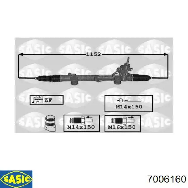 Купити 7006160 Sasic Рульова рейка