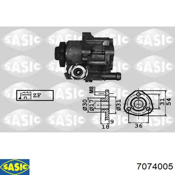 Насос ГУР 7074005 Sasic