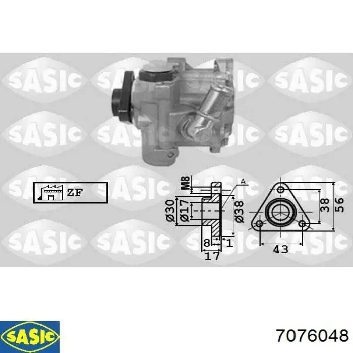 Насос гідропідсилювача керма (ГПК) 7076048 Sasic