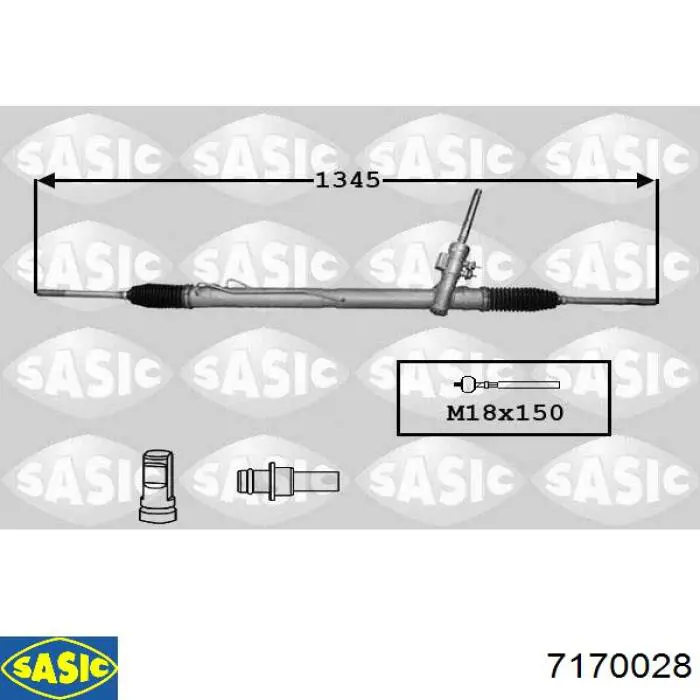 Купити 7170028 Sasic Рульова рейка