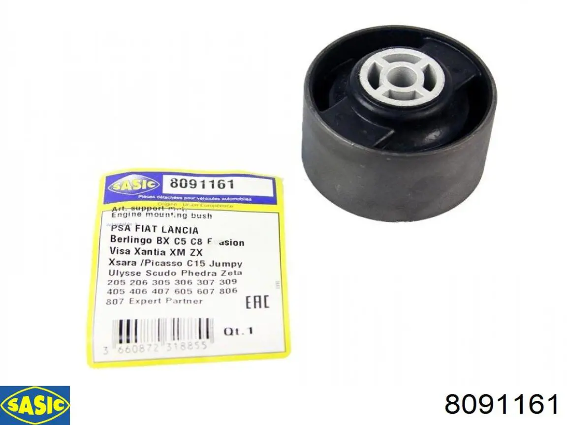 Подушка (опора) двигуна, задня (сайлентблок) Sasic 8091161 ціна, від 5.59 USD