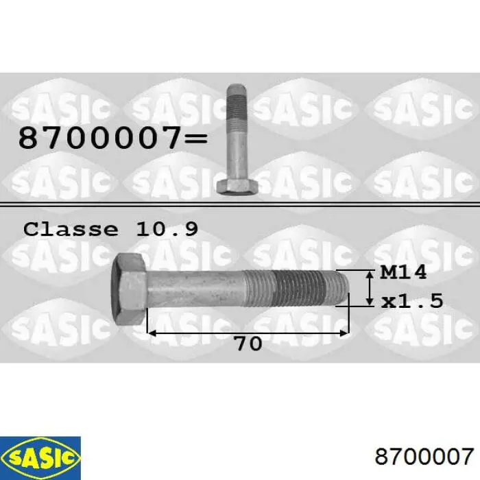 Болт колінвалу Sasic 8700007 ціна, від 5.52 USD