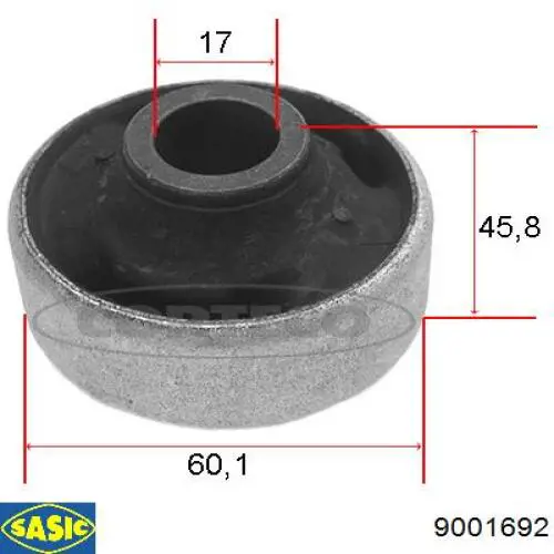 Сайлентблок нижнього важеля передньої підвіски Sasic 9001692 ціна, від 5.64 USD