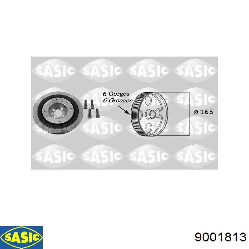 Шків колінвала (демпфер ) Sasic 9001813 ціна, від 76.97 USD