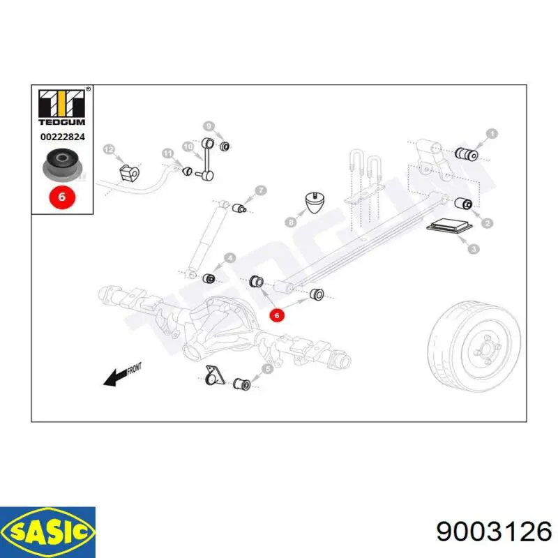 Сайлентблок ресори, передній Denckermann D300198 ціна, від 6.34 USD