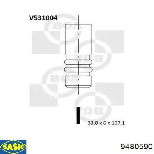 Клапана і штовхачі Peugeot/Citroen 094863