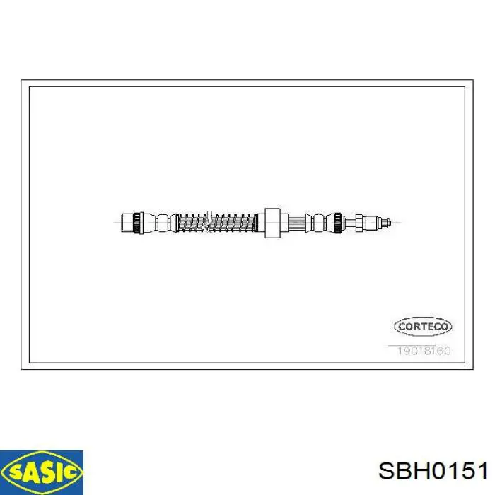 SBH0151 Sasic шланг гальмівний передній