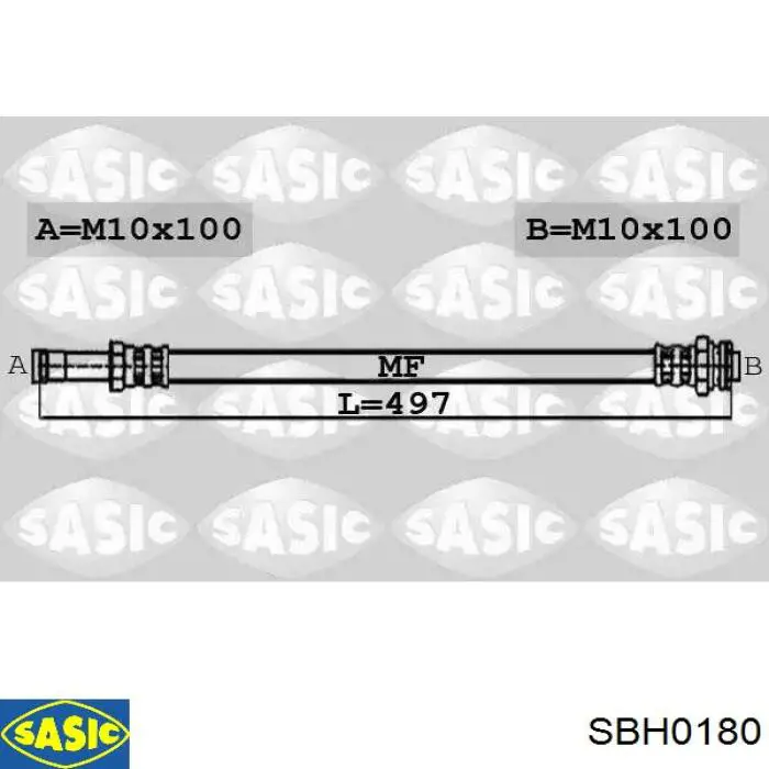 Купити SBH0180 Sasic Гальмівні шланги передні