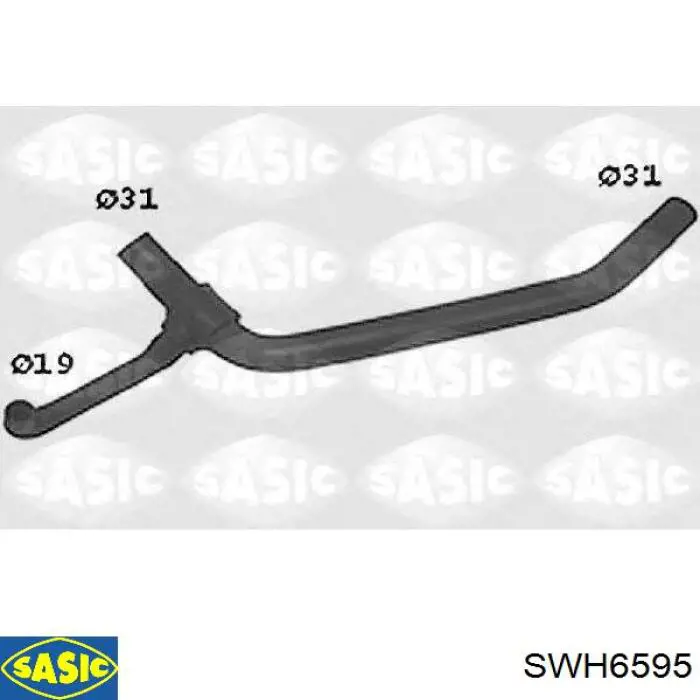 Шланг/патрубок радіатора охолодження, верхній SWH6595 Sasic