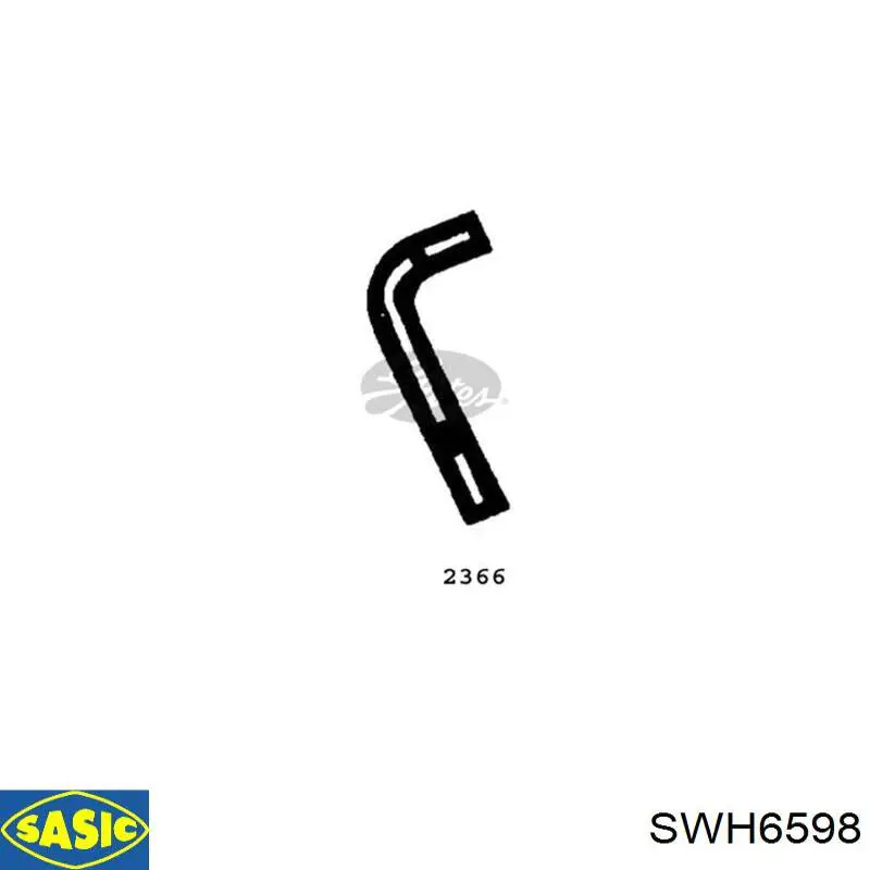 Шланг/патрубок радіатора охолодження, верхній Sasic SWH6598 ціна, від 9.27 USD