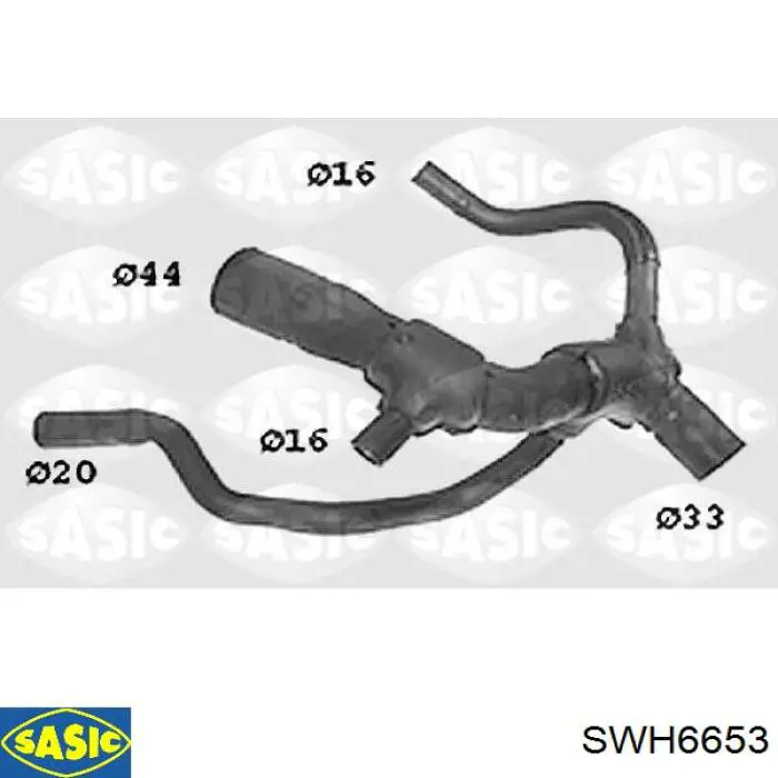 Купити SWH6653 Sasic Шланг/патрубок радіатора охолодження, нижній