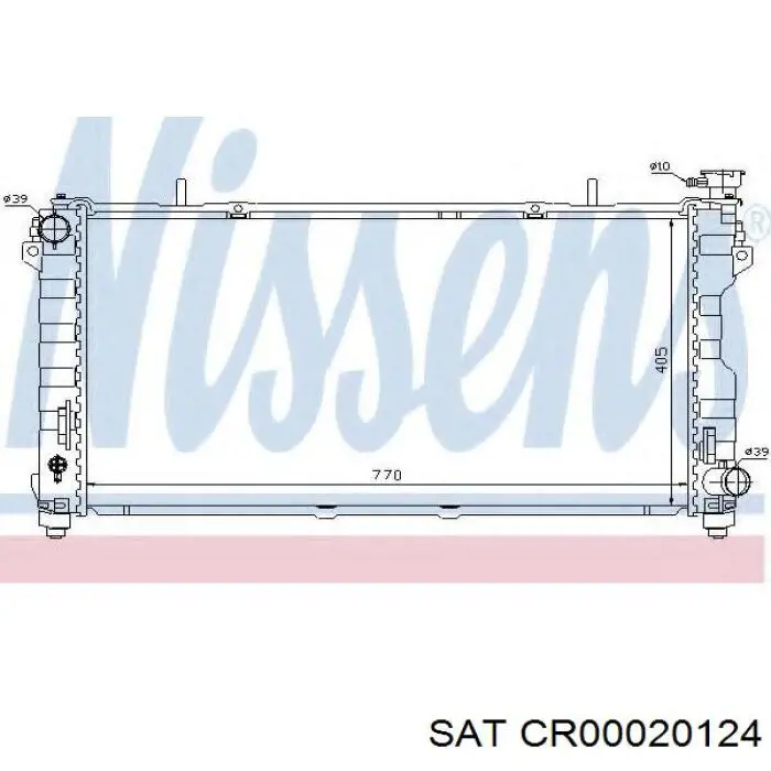 Радіатор охолодження двигуна CR00020124 SAT