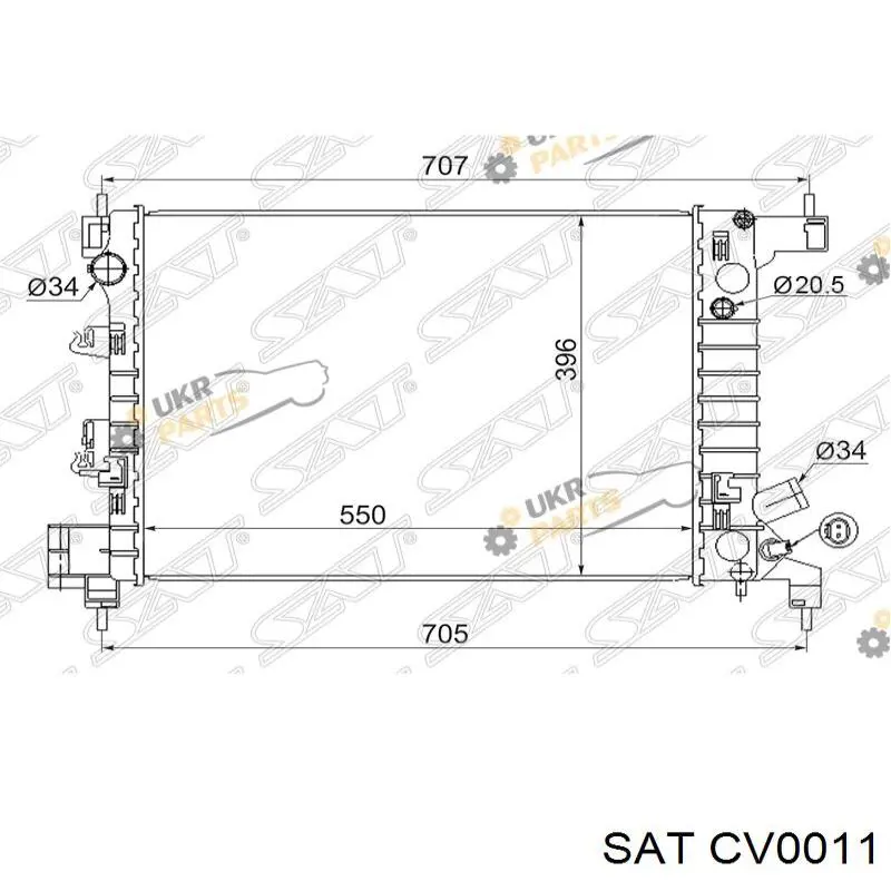Купити 25B1086 Polcar Радіатор двигуна