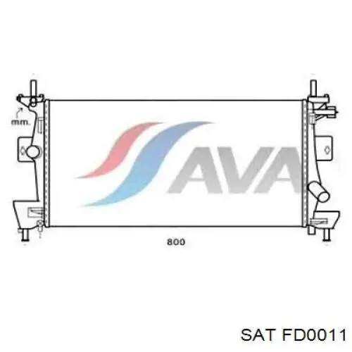 Радіатор охолодження двигуна FD0011 SAT