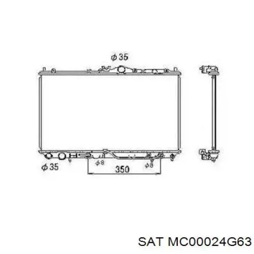 Купити MB925662 Mitsubishi Радіатор двигуна