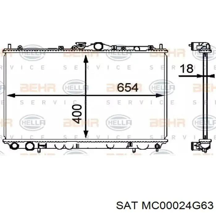 Радіатор MB925662 Mitsubishi