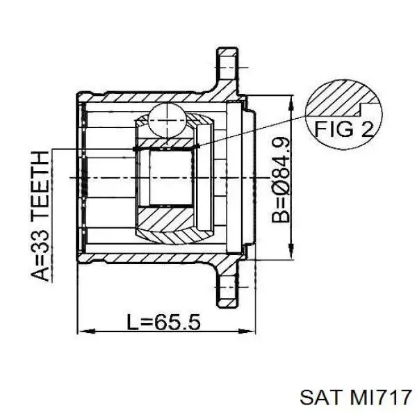 Купити GI572 Japan Parts ШРУС внутрішній правий