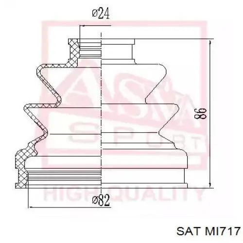 ШРУС внутрішній правий GI572 Japan Parts