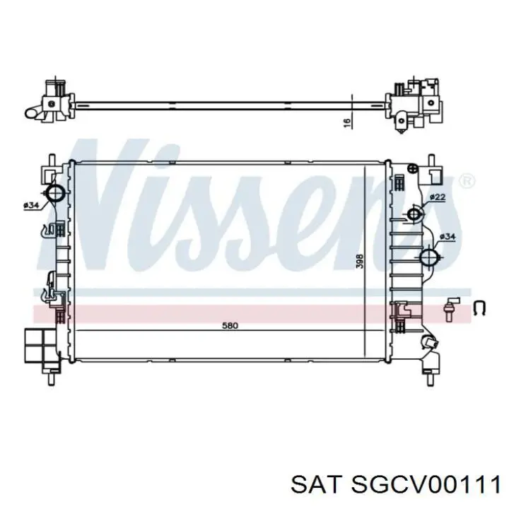 Радіатор основний SAT SGCV00111 ціна, від 112.78 USD