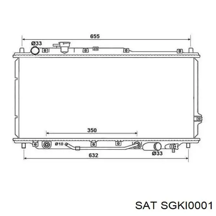Купити SGKI0001 SAT Радіатор двигуна
