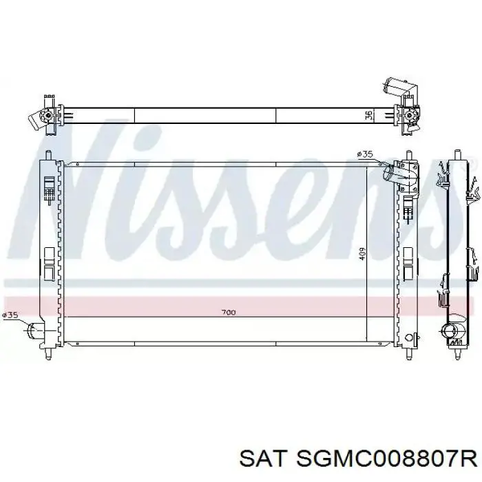 Радіатор SGMC008807R SAT