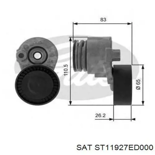 Натяжний ролик SAT ST11927ED000 ціна, від 22.80 USD