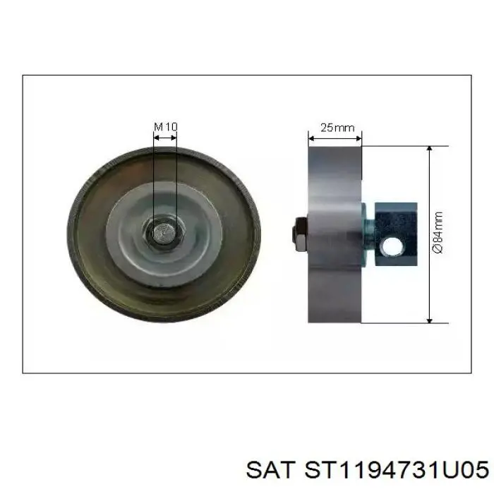 Натяжний ролик SAT ST1194731U05 ціна, від 24.18 USD