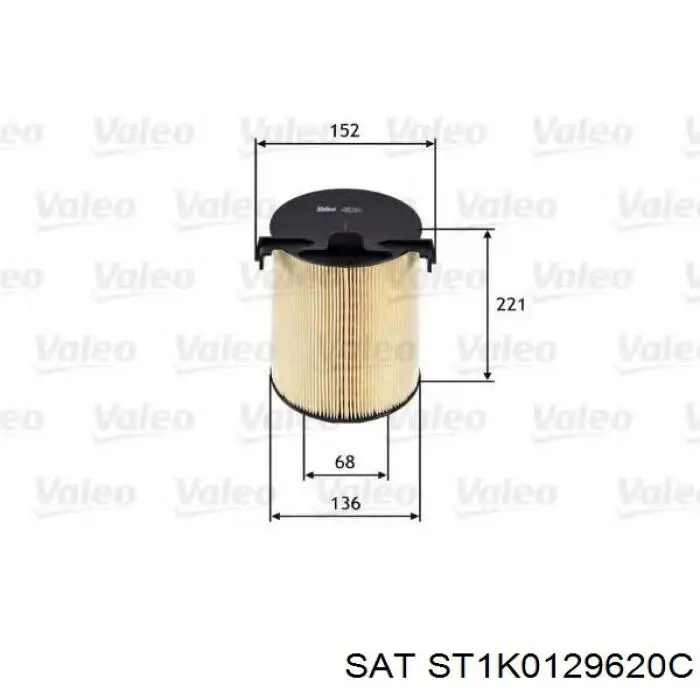 ST1K0129620C SAT Повітряний фільтр двигуна