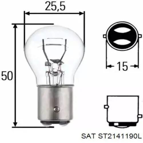 Фара ліва ST2141190L SAT