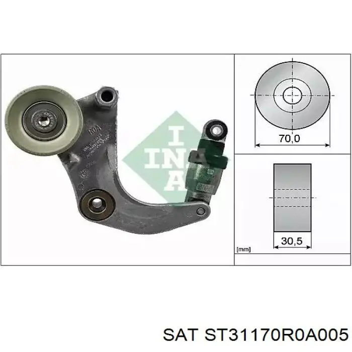 Купити ST31170R0A005 SAT Натягувач приводного ременя