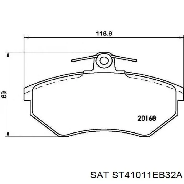 Супорт гальмівний передній лівий ST41011EB32A SAT