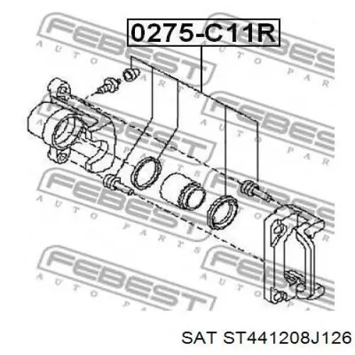 AY620NS033 Nissan/Infiniti Ремкомплект заднього гальмівного супорта
