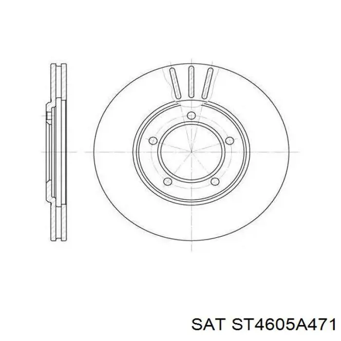 ST4605A471 SAT колодки гальмівні передні, дискові