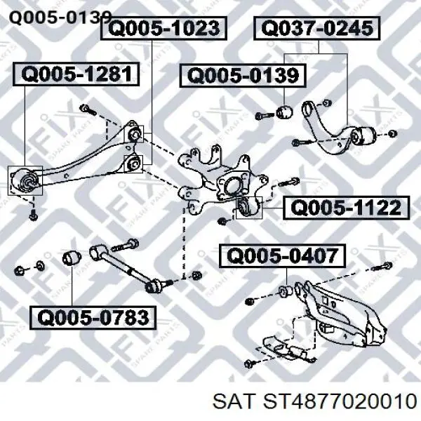 Важіль задньої підвіски верхній, лівий/правий ST4877020010 SAT