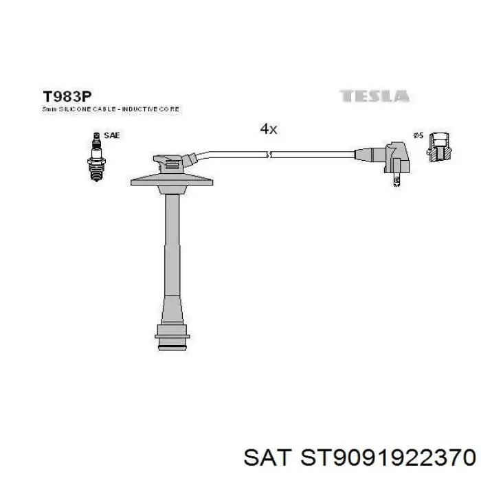 Дріт високовольтний, комплект ST9091922370 SAT