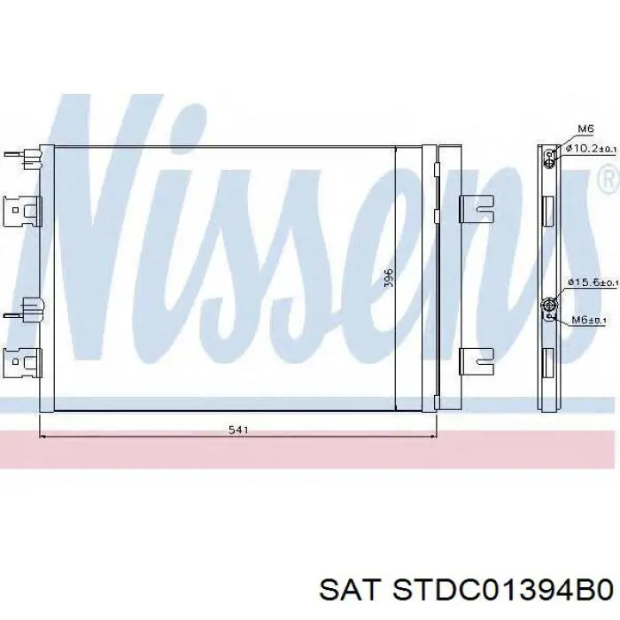 Радіатор кондиціонера STDC01394B0 SAT