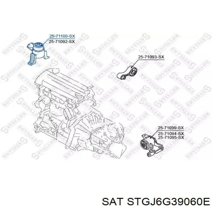 Купити STGJ6G39060E SAT Подушка (опора) двигуна, права