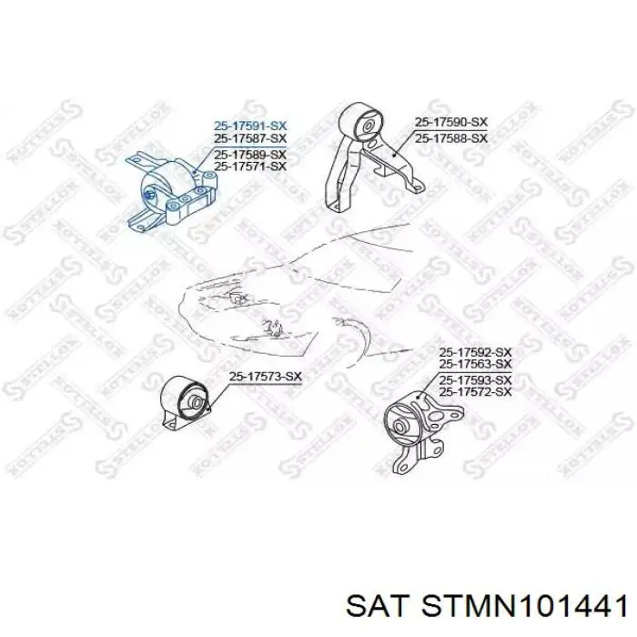 STMN101441 SAT Права подушка мотора