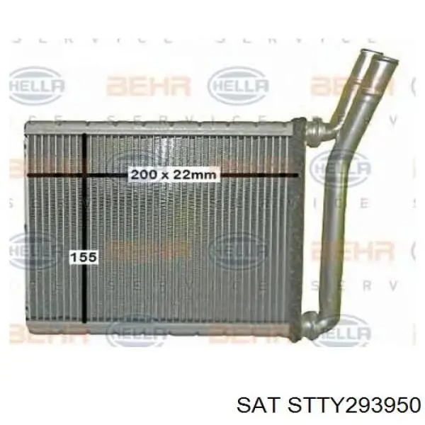 STTY293950 SAT радіатор пічки (обігрівача)