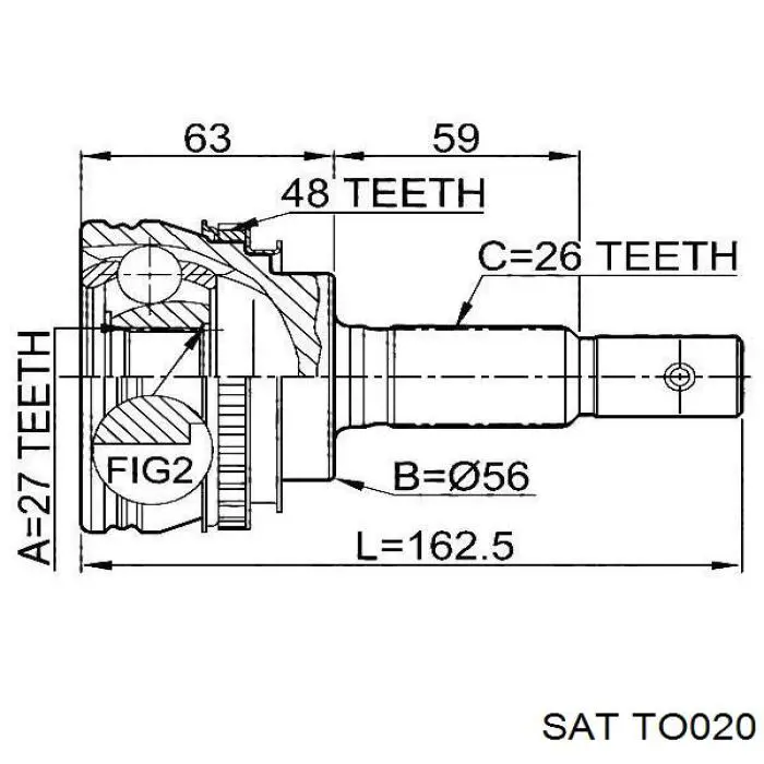 4347039205 Toyota Граната зовнішня