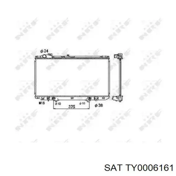 Радіатор основний SAT TY0006161 ціна, від 88.41 USD