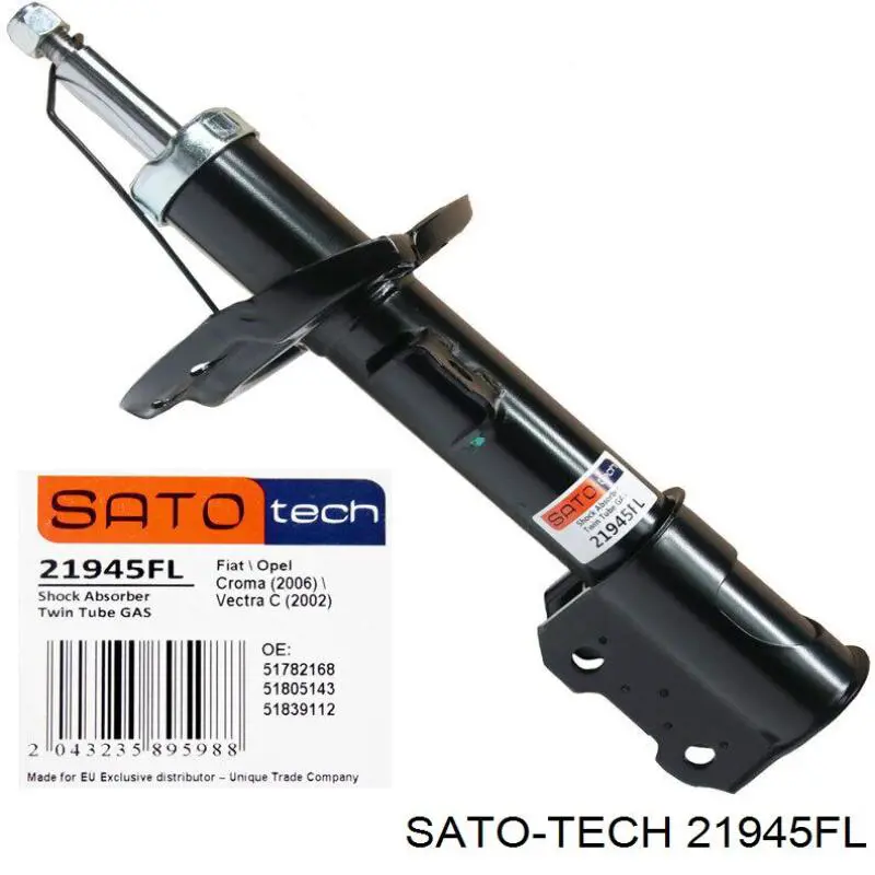 Амортизатор передньої підвіски, лівий Sato Tech 21945FL ціна, від 44.22 USD