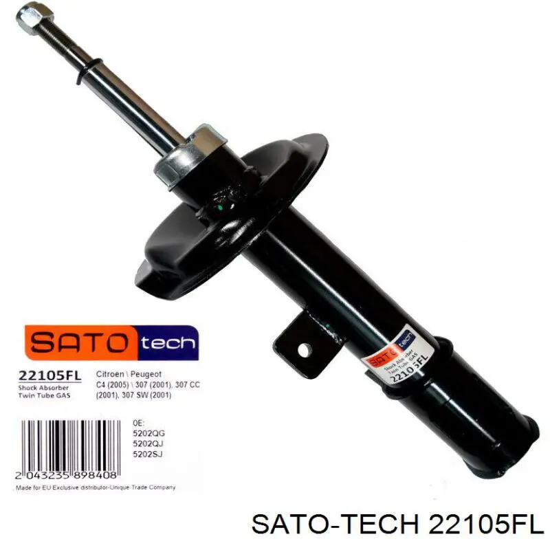 Амортизатор передньої підвіски, лівий Sato Tech 22105FL ціна, від 41.88 USD