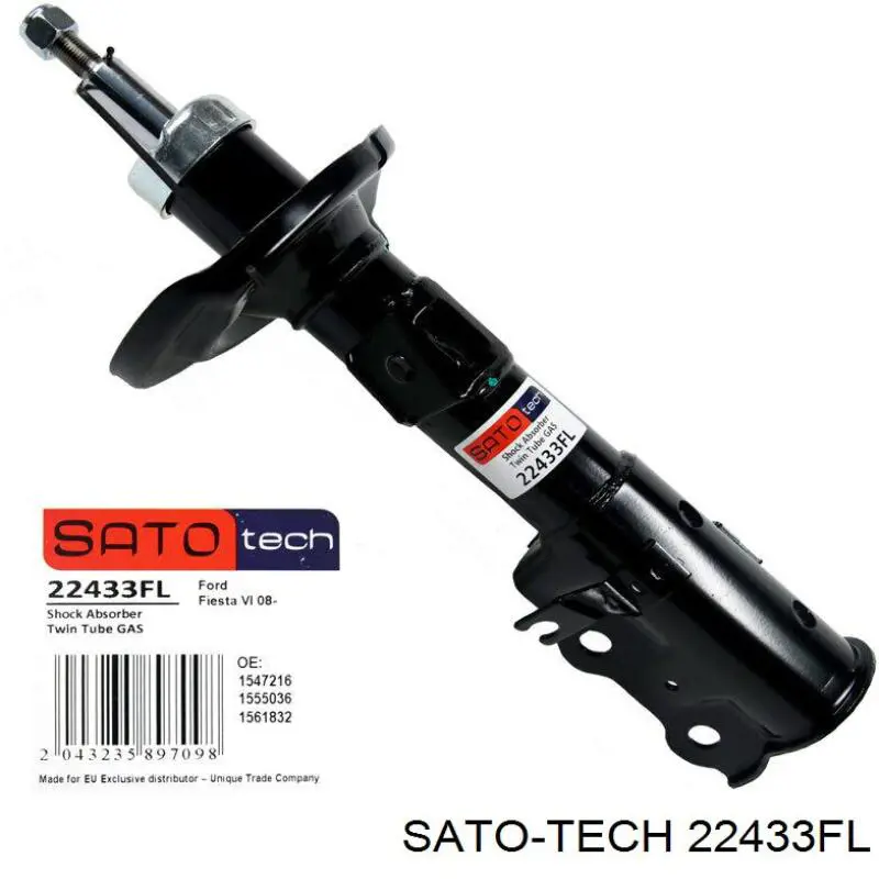 Амортизатор передньої підвіски, лівий Sato Tech 22433FL ціна, від 32.10 USD