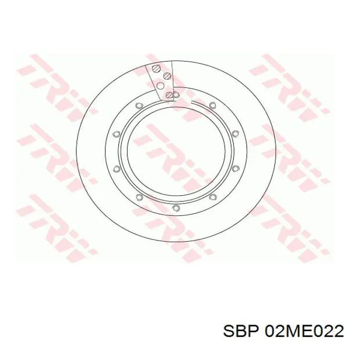 Диск гальмівний задній 02ME022 SBP