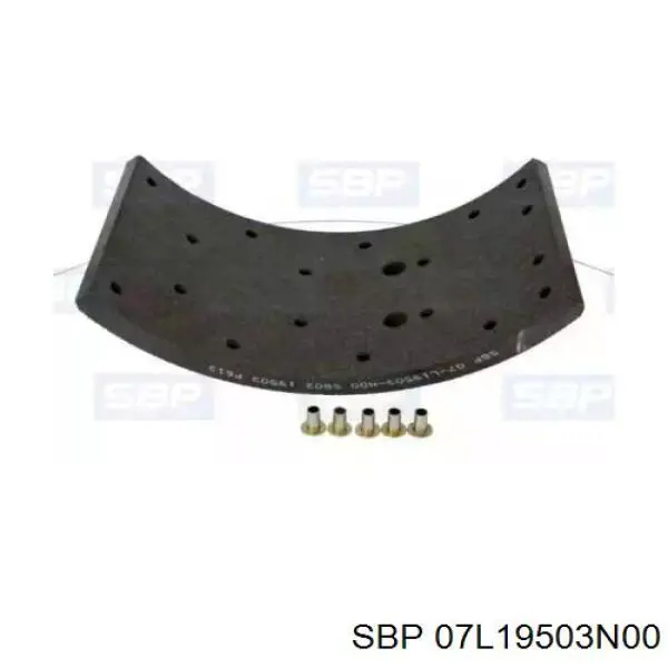 Накладка гальмівна передня (TRUCK) SBP 07L19503N00 ціна, від 88.60 USD