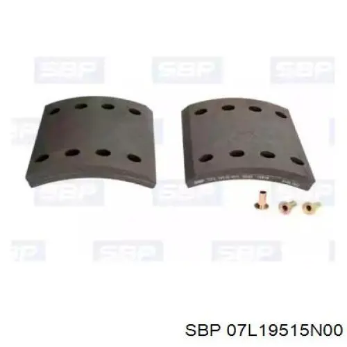 Купити 07L19515N00 SBP Накладка гальмівна задня (TRUCK)