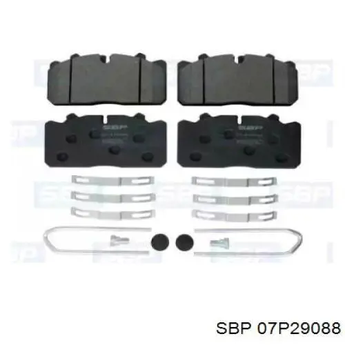 Гальмівні колодки SBP 07P29088 ціна, від 47.70 USD